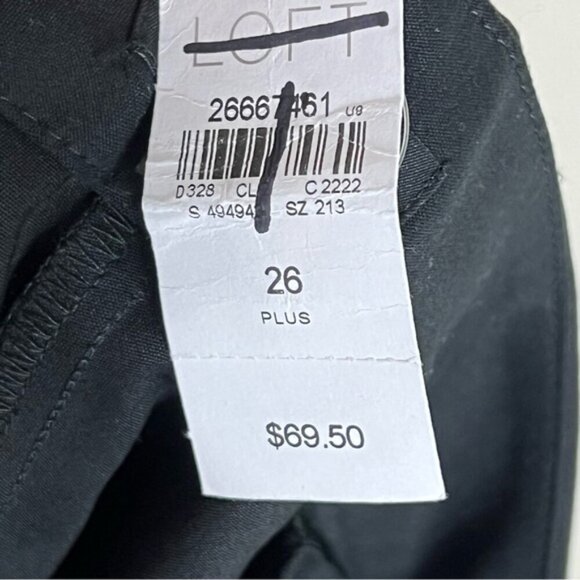 LOFT Plus Marisa Fit Skinny Ankle Pants Black Women’s Size 26 NWT NEW Office - Picture 11 of 16